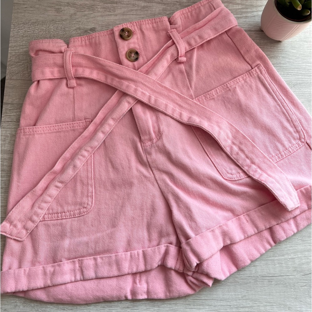 Elodie XS Hot Pink High Waist Oversized Shorts